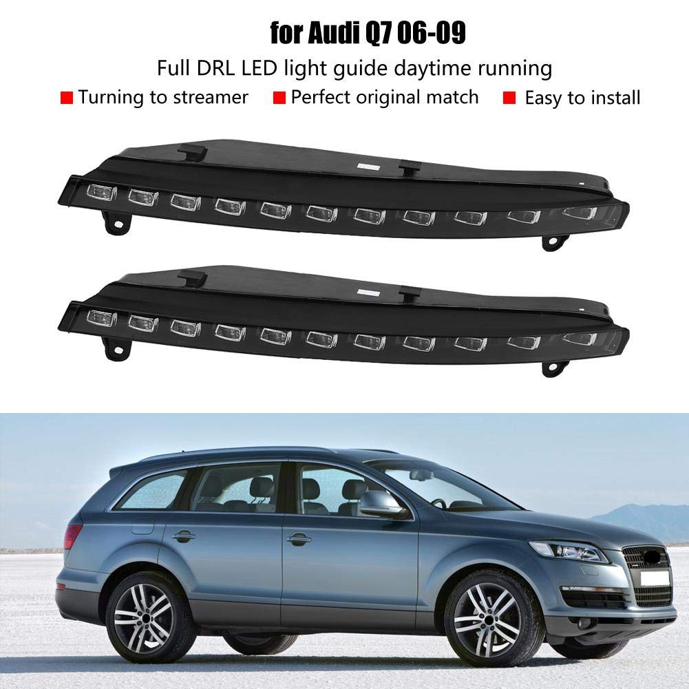 Luz de circulación diurna, 1 par Coche Luz de circulación diurna Señal de Lámreemplazo para de niebla LED DRL de 2 colores reemplazo para 2006 2009