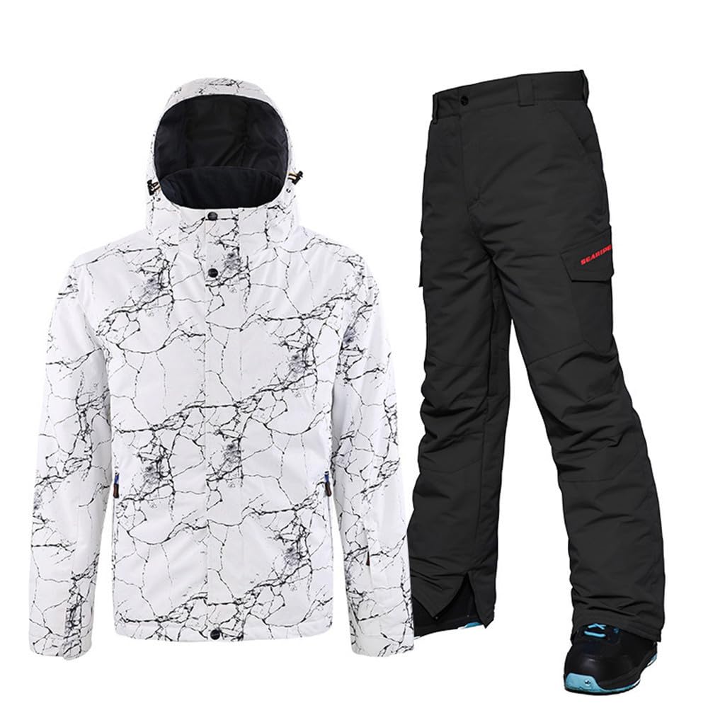 Herren Schneeanzug, Wasserdicht Winddicht Winter Warme Schnee Skifahren Sätze,für Wandern Klettern Isoliertes Snowboarden