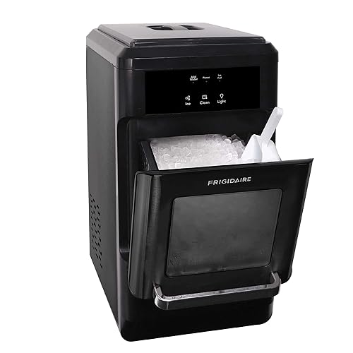 Miniatura 6 de Frigidaire EFIC237 - Máquina de hielo crujiente masticable para encimera, 44 libras por día, autolimpieza automática, color negro inoxidable