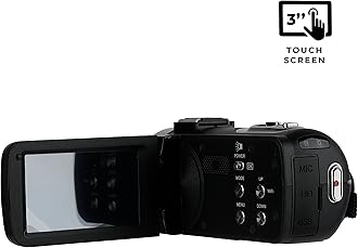 Vivitar 4K Video Camera, Ultra HD Wi-Fi Camcorder, 18x Digital Zoom, 3'' IPS Video Recorder, Night Vision, Vlogging Camera with 3.5mm Microphone Connector, Rechargeable, SD Card Slot