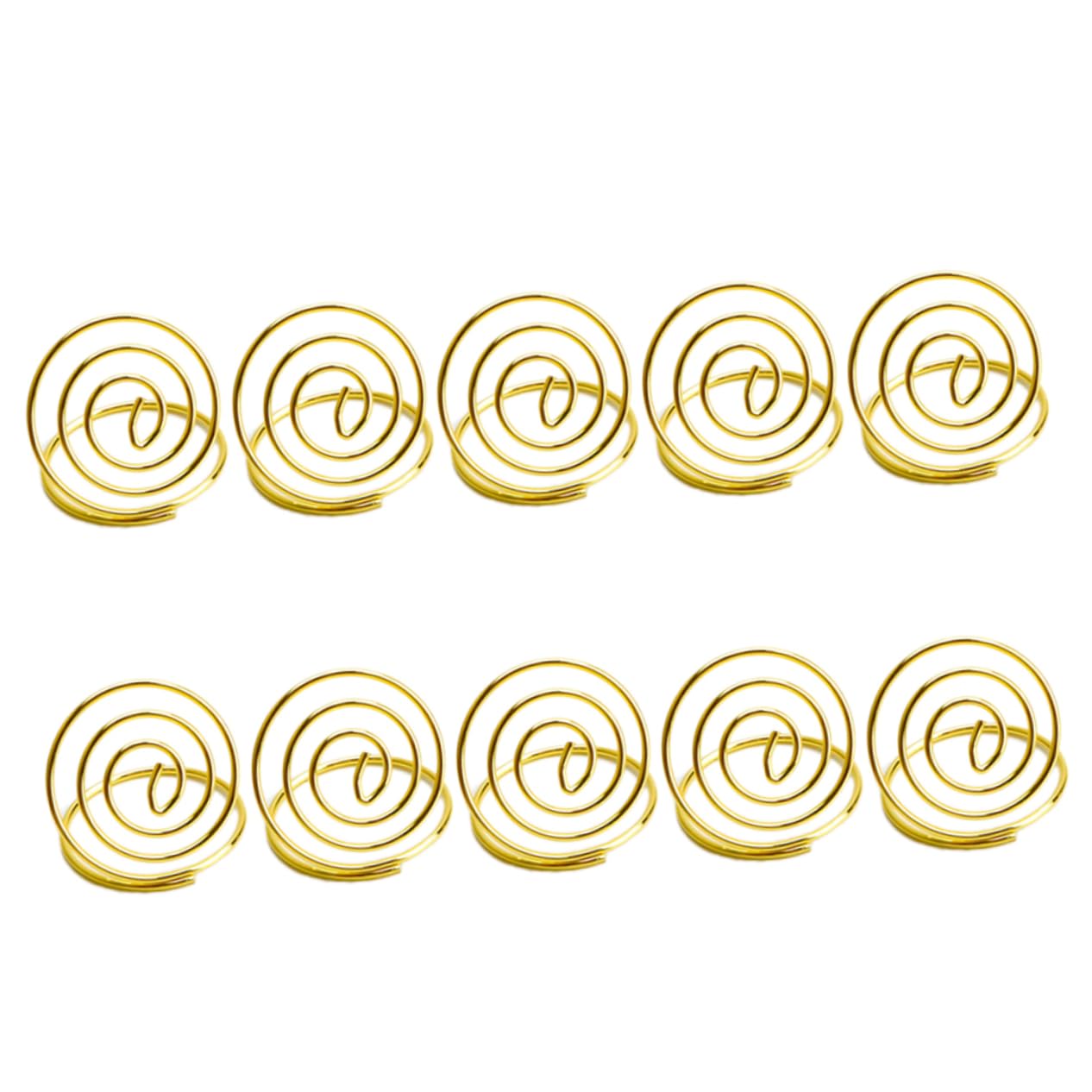 GRIRIW 20 Pcs Menu Clips Holders Heart-Shaped Table Number Card Table Stand Light Fixture Chain Stand Place Holder Place Card Holder Place Holders Table Number Holders Golden
