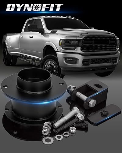 Miniatura 4 de dynofit Kit de elevación de nivelación frontal de 3 pulgadas para Ram 2500 (4WD), 2014-2022 Ram 3500 (4x4), espaciadores de estructura de acero