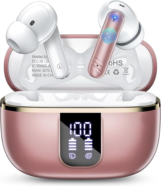 W70 Pro Auriculares inalámbricos Bluetooth 5.4 con 46H batería