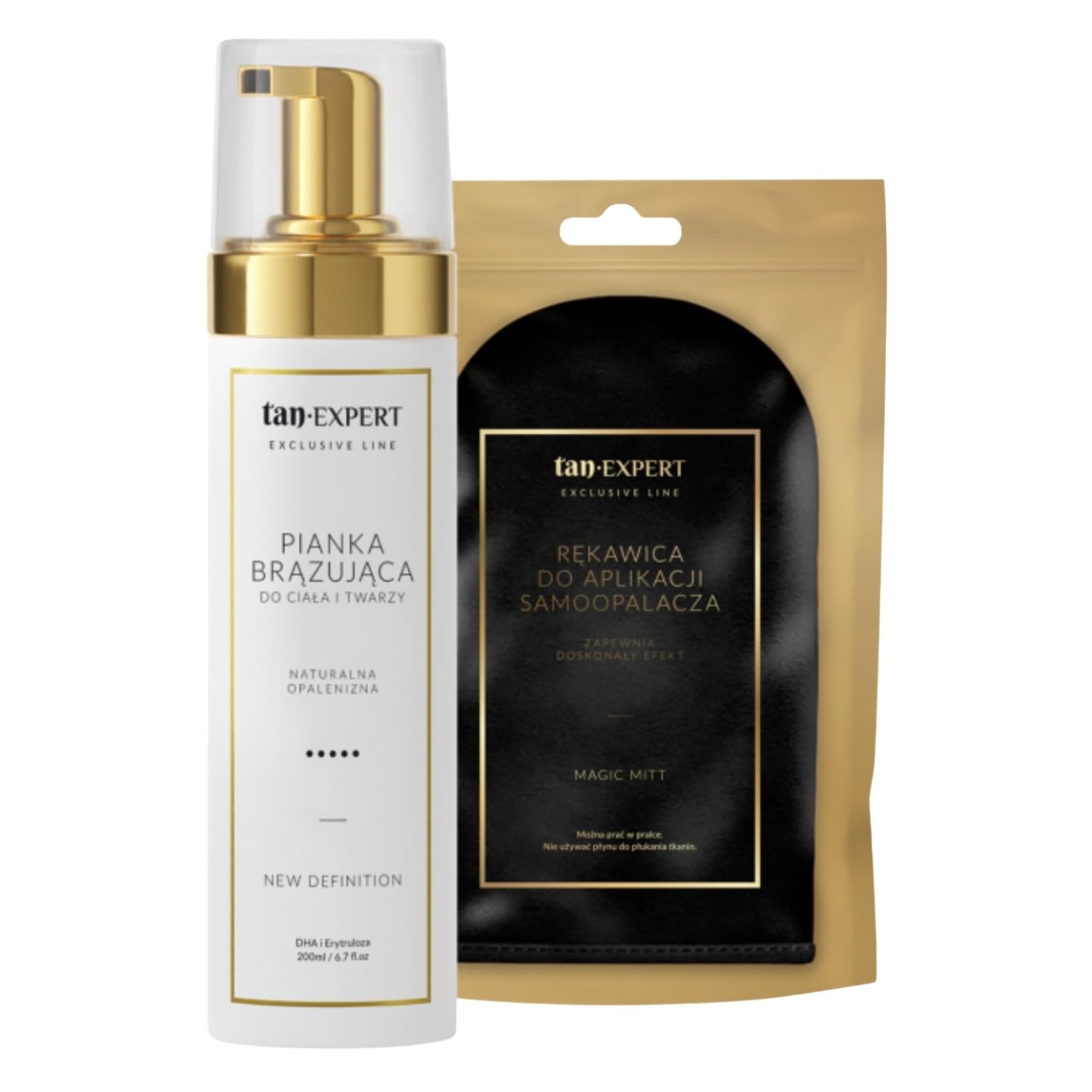 New Definition Mousse samoopalacz 200 ml z rękawicą aplikacyjną Magic Mitt do twarzy i ciała