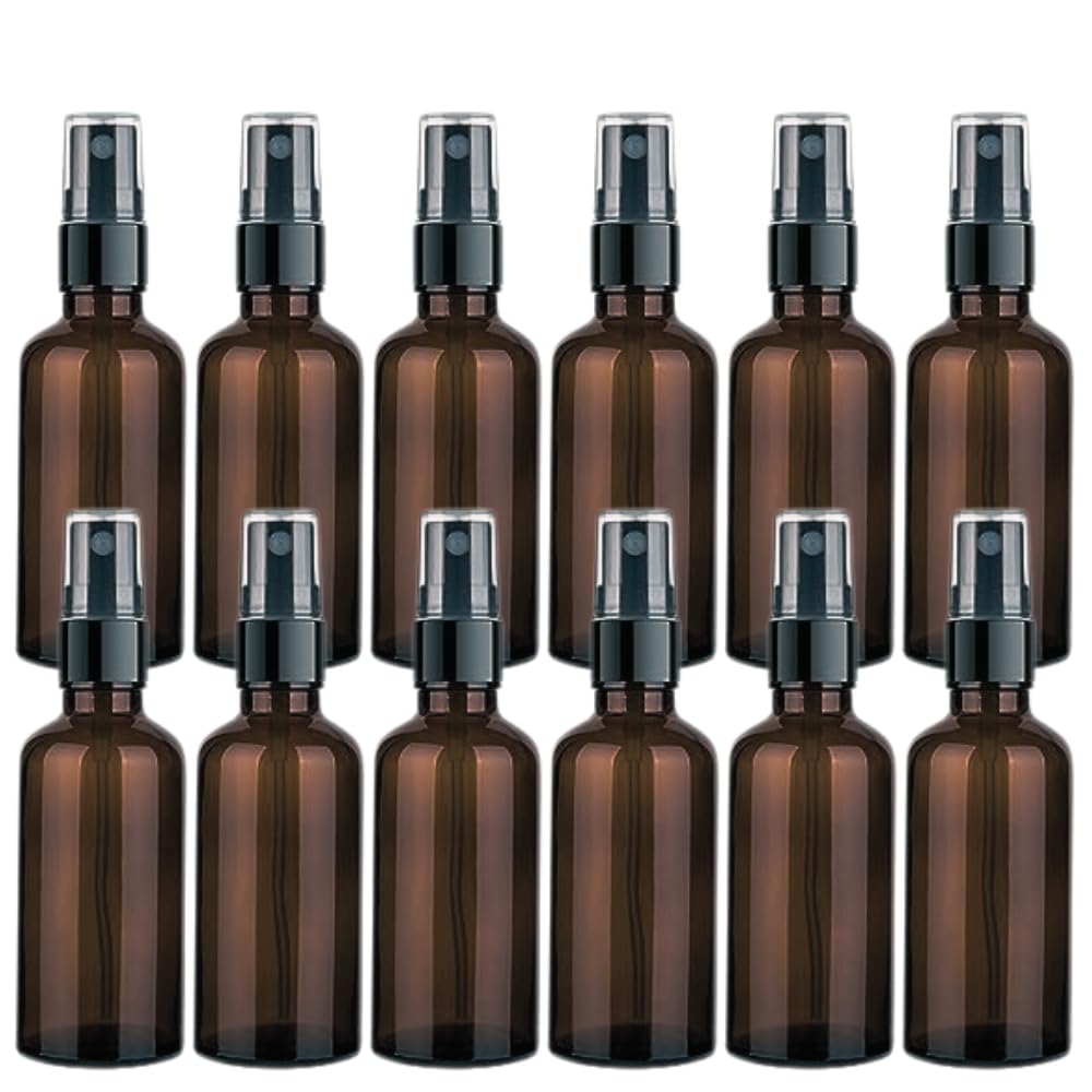velpacs packaging Velpacs 30ml Amber Glass Bottle with Premium Fine Mist Spray Pump | Refillable, Reusable | Face Mist Spray Glass Bottles | Leak Proof Spray Pump for Blends, Aromatic Water (Pack of 12)-picture-53