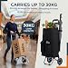 Hoppa 42L Large Foldable Insulated Shopping Trolley on Wheels, 2 Wheel