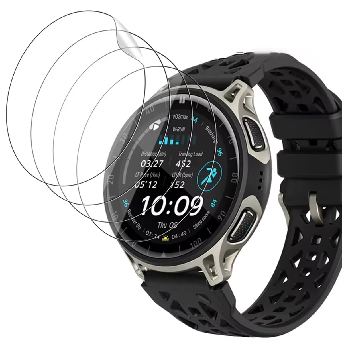 5pcs Película hidrogel Protector de pantalla para Ama-zfit Balance Ultra, Smartwatch Película tpu de protección transparente flexible de alta definición