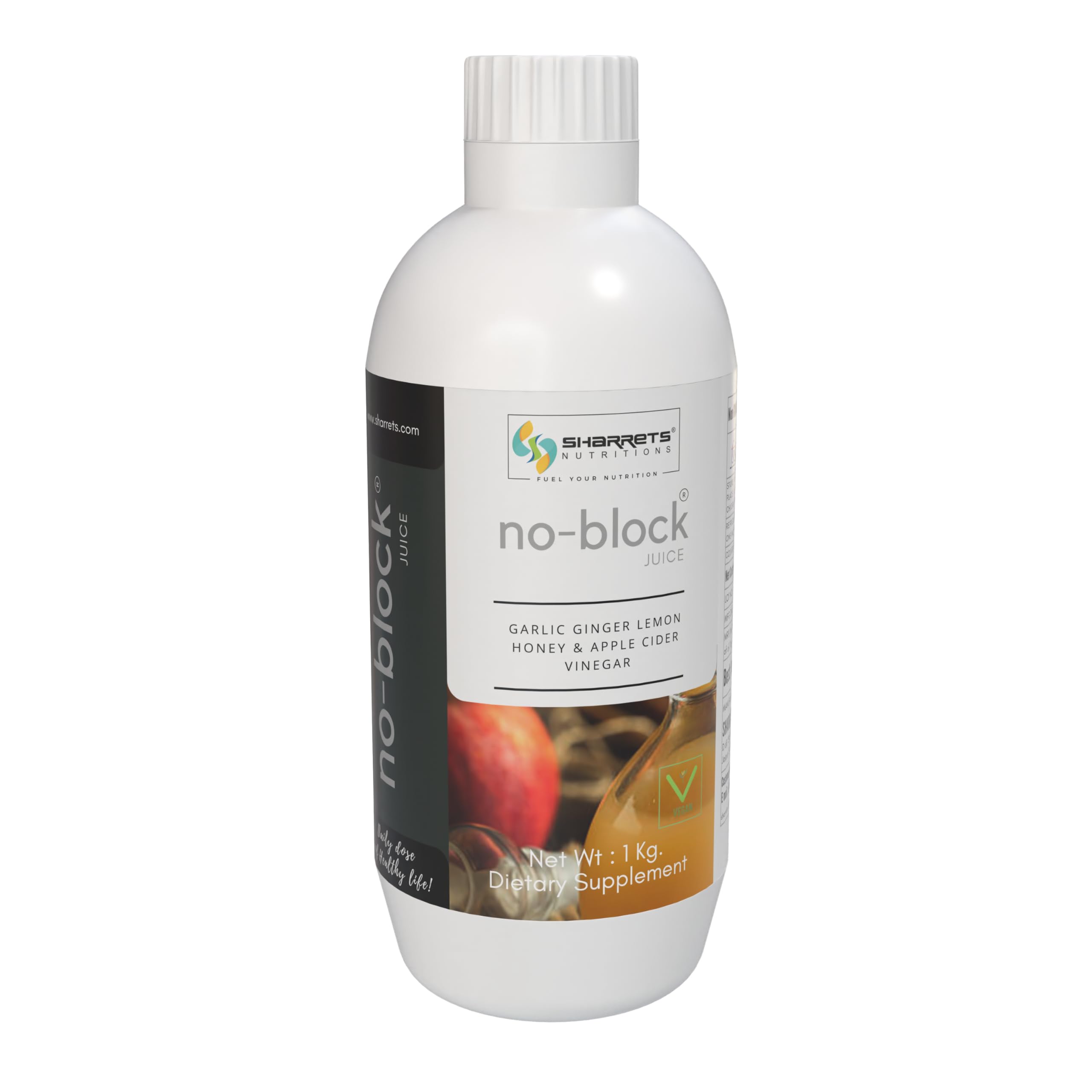 Sharrets NO BLOCK Juice 1 KG - Apple Cider Vinegar, Garlic, Ginger, Lemon, and Honey Juice without Preservatives (B096P59898) Amazon Price History, Amazon Price Tracker