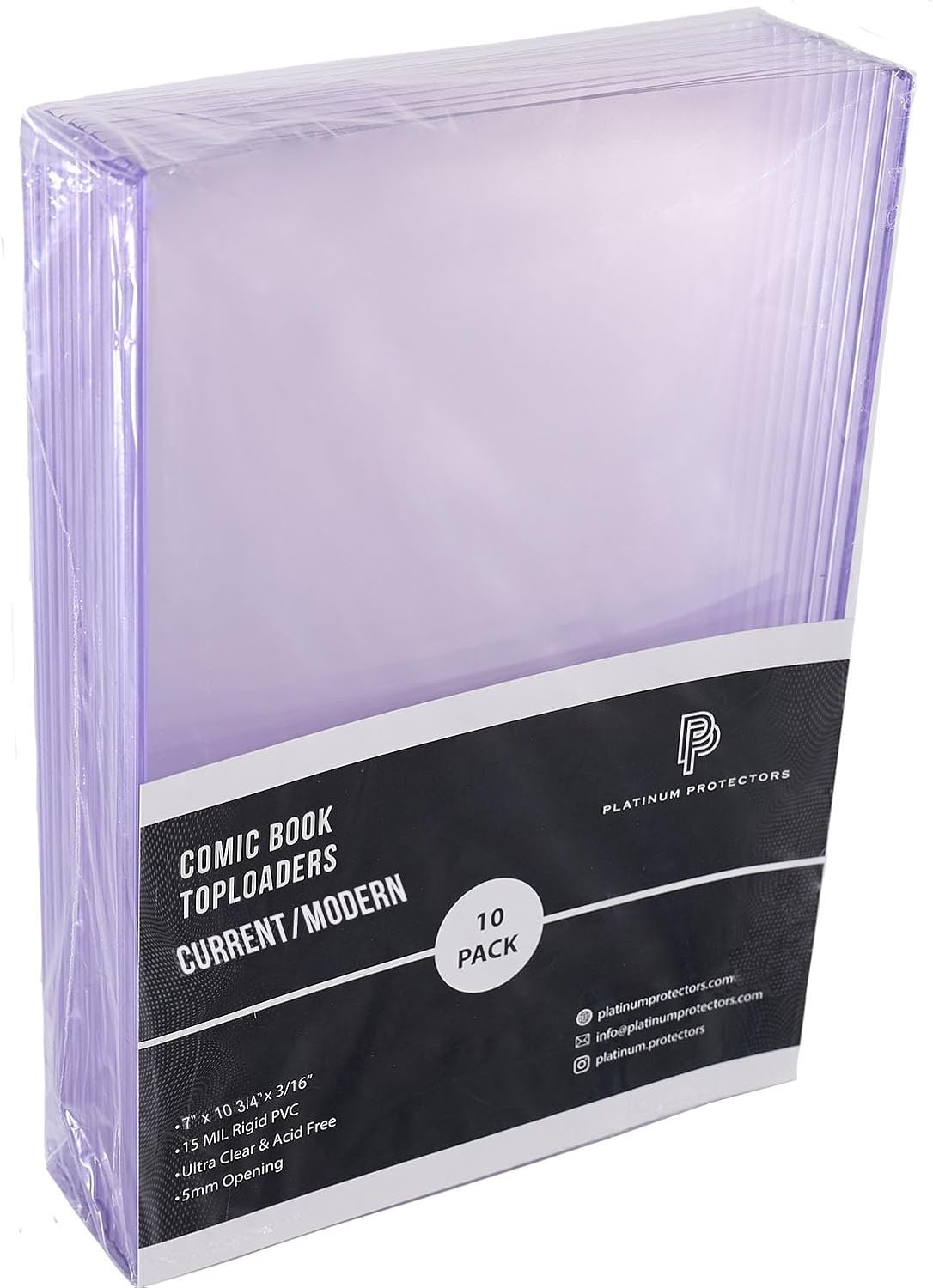 Comic Book Toploaders for Current/Modern Premium Plastic Rigid Protector Sleeves (20-Count)