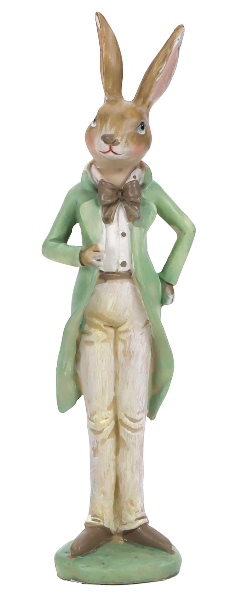 Bubble Store Hasen-Duo - 2er Set Hasen-Männer im Anzug - Osterfiguren aus Polyresin - Osterhasen Dekofigur