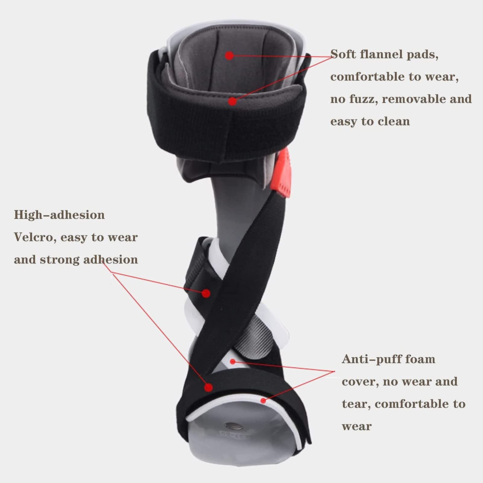 Soporte para pie caído, Soporte Mejorado para ortesis de pie y Tobillo, férula de Soporte para pie caído AFO, para Fascitis Plantar y tendinitis de Aquiles, par