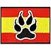 EXPRESS-STICKEREI Toppa ricamata con bandiera della polizia spagnola K9 con bandiera della Spagna | K9 Toppa termoadesiva | Toppa per cane da cucire per guinzaglio/pettorale | 70 x 50 mm