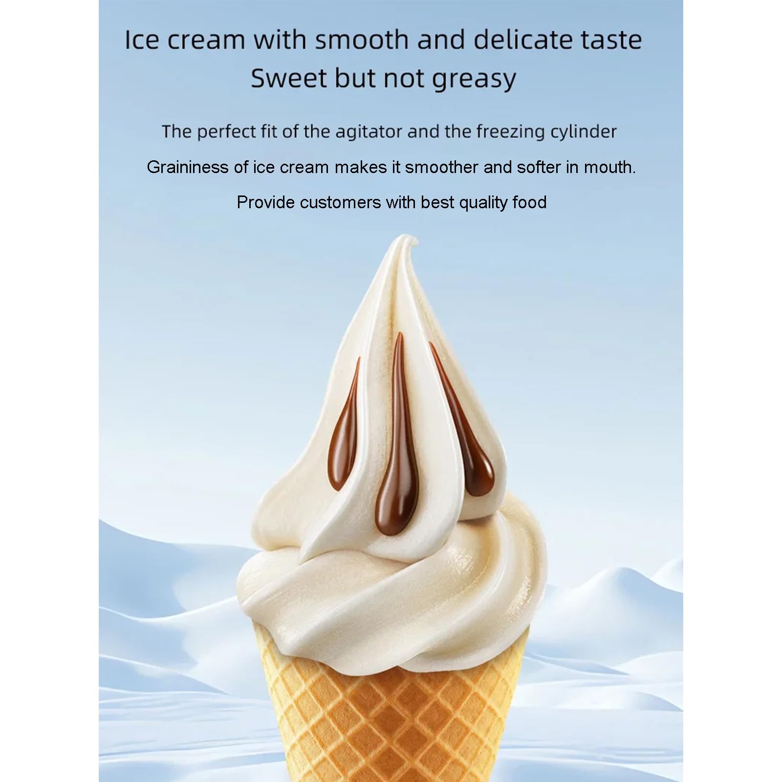 Macchina Professionale per Gelato, Potente erogatore a Testa Singola per Gelato Soft, Display a LED e Pulizia Automatica, Ideale per ristoranti, gelaterie e caffetterie.