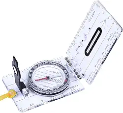 Bússola Multifuncional com Régua 16cm e Lente de Aumento para Mapa,Ideal para Aventuras ao Ar Livre
