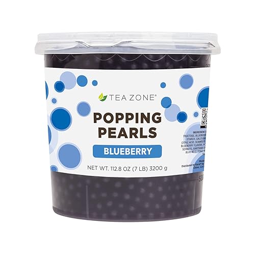 Miniatura 6 de Tea Zone Popping Pearls Popping Boba perlas negras con jugos saborizados frasco de 7Lb