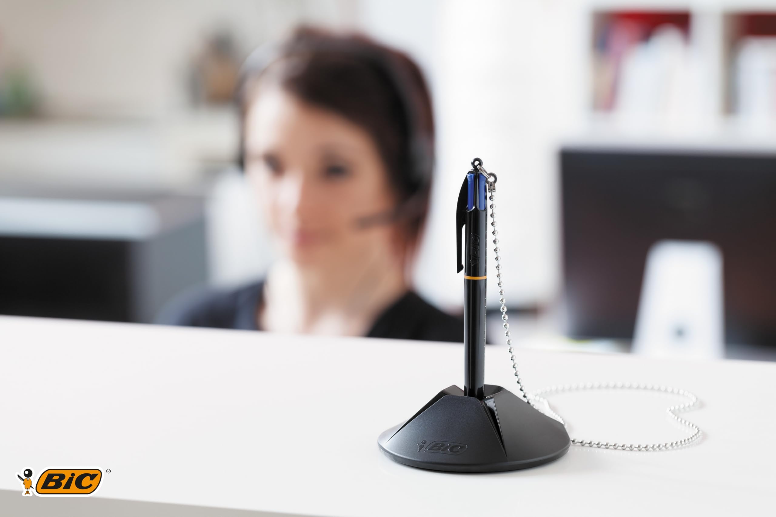 BIC Penne a Sfera a Scatto Punta Media 1.0 mm Blu Confezione da 1 Penna