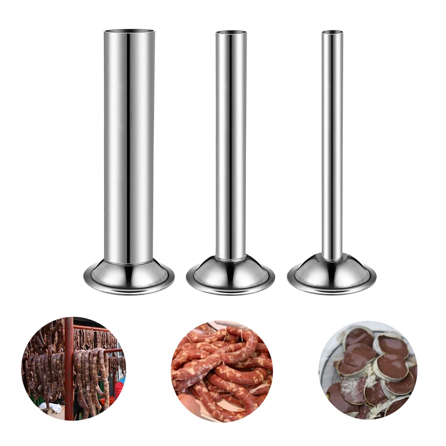 KINTRADE Imbuto Di Riempimento In Corno Di Dimensioni # 10 Per Salsiccia Tritacarne In Acciaio Inox V 912057