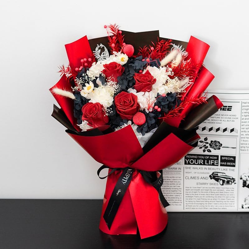 Miniatura 5 de Gloreyan 20 hojas de papel de regalo de flores, ramo de floristería para manualidades, ramo de flores frescas, envoltura impermeable, caja de