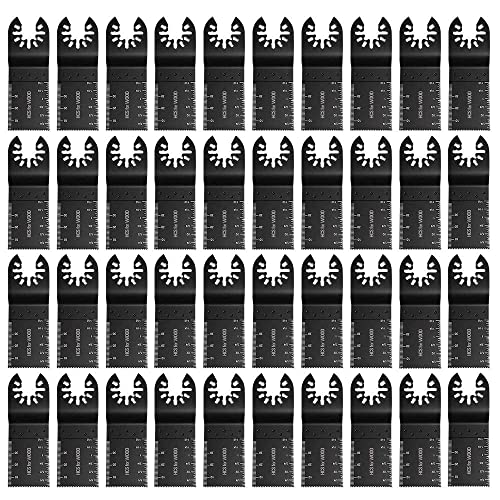 LIGHTIMETUNNEL 40 PCS Oscillating Saw Blades Multitool Quick Release Compatible with Fein Multimaster Porter Cable Black & Decker Bosch Craftsman Ridgid Ryobi Makita Milwaukee Rockwell
