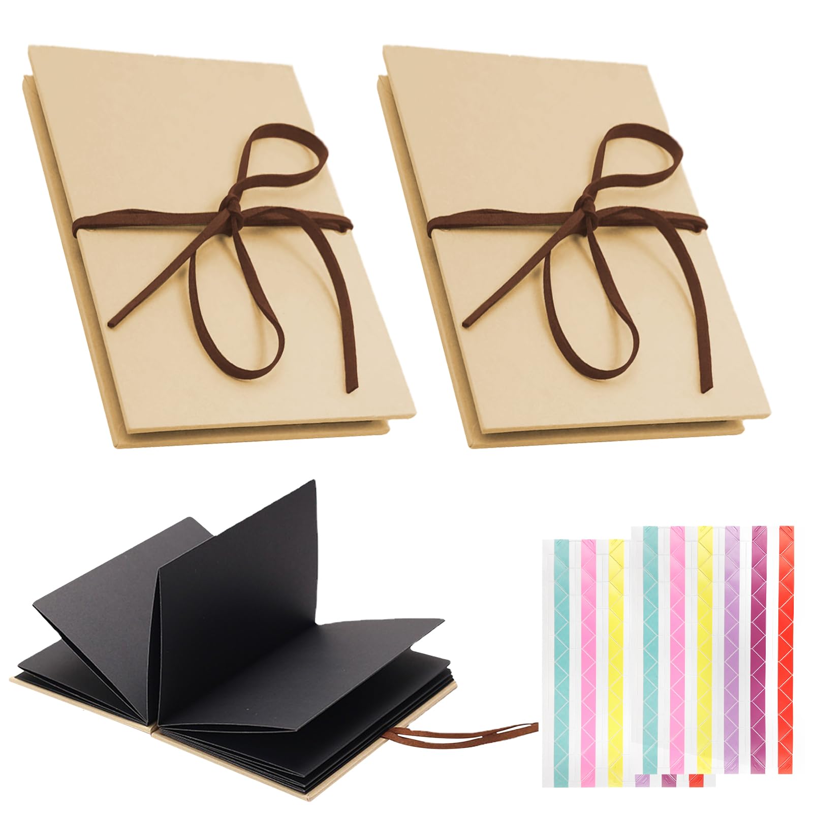 2 Album Fotografici 15.5x21cm - 36 Pagine Nere Per Scrapbooking - Foto 10