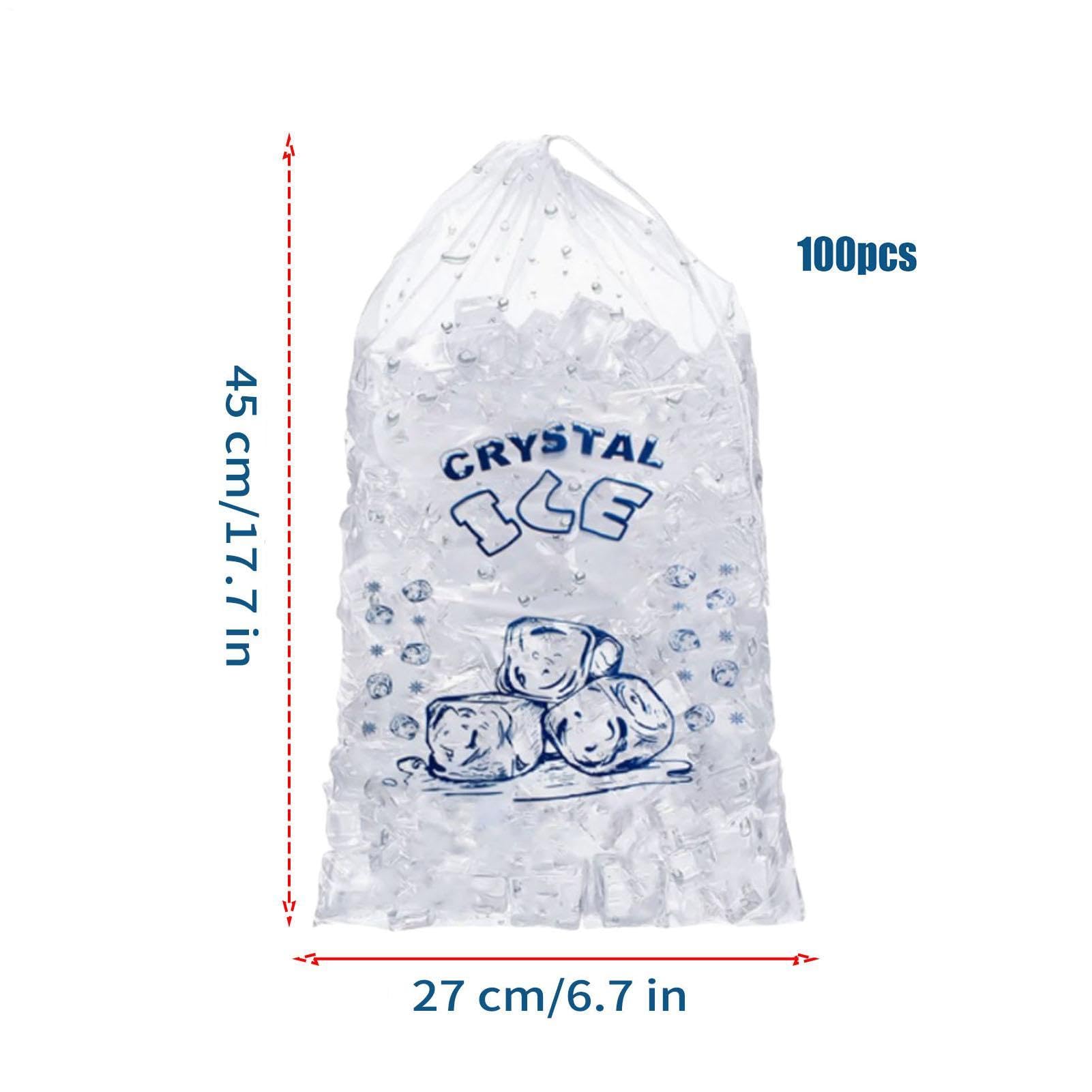 Sacs de machine à glaçons, sacs de congélation avec cordon de serrage pour pique-niques, voyages, plage, camping, expéditions, épicerie, sport, entraînement