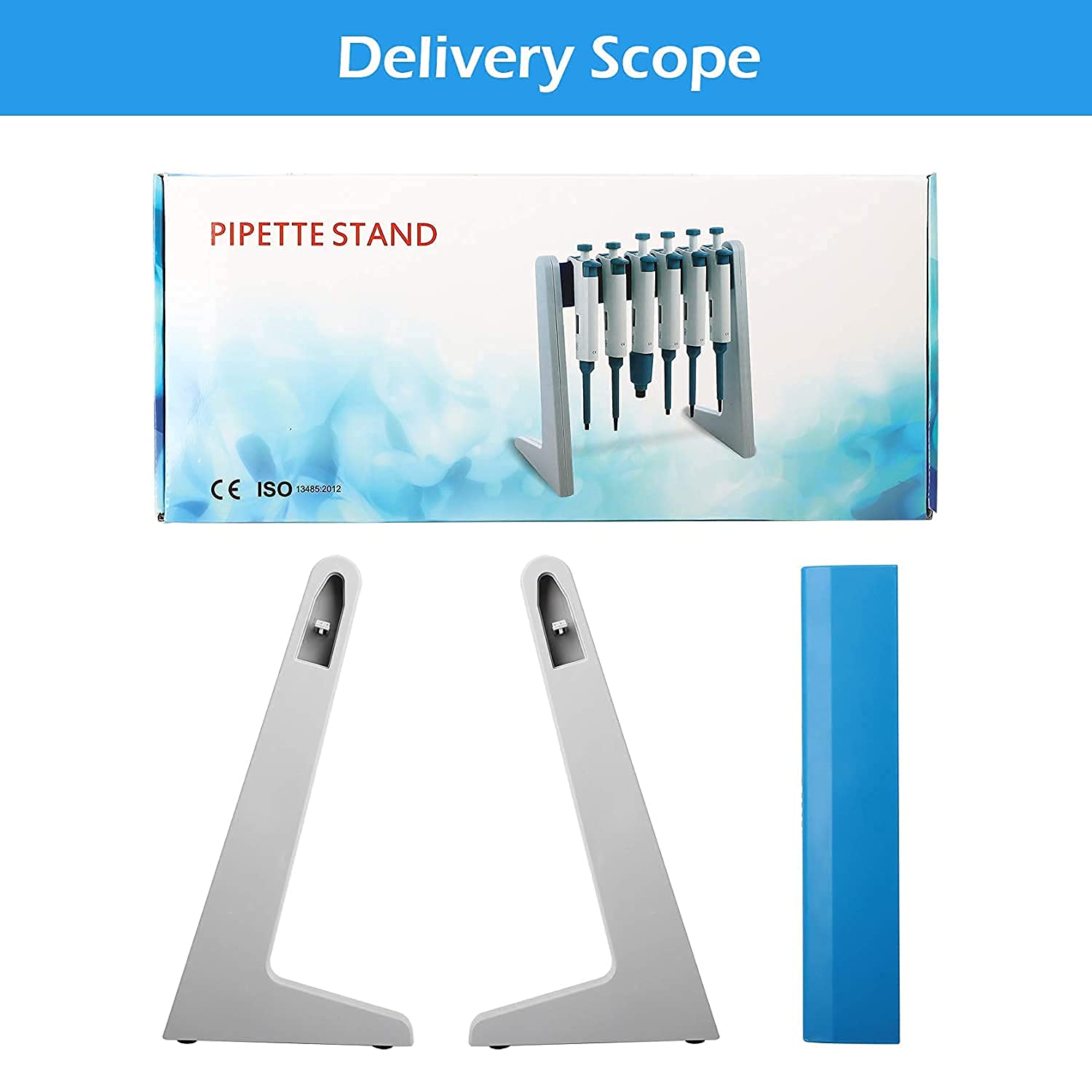 Laborpipettenständer Pipettenhalter Pipettenständer stabil für 6 Pipetten linear Ständer Pipettenhalter Mikropipettenständer Pipettenständerhalter Labor Pipetten Ständer
