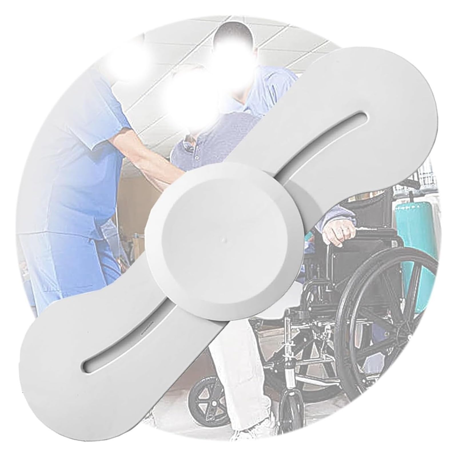 Tabla Deslizante para Movilidad con Plato Giratorio 360° - 102x30cm | Polímero de alto rendimiento, Transferencia segura sin levantar, Plato giratorio anti-desliz para ancianos y cuidadores
