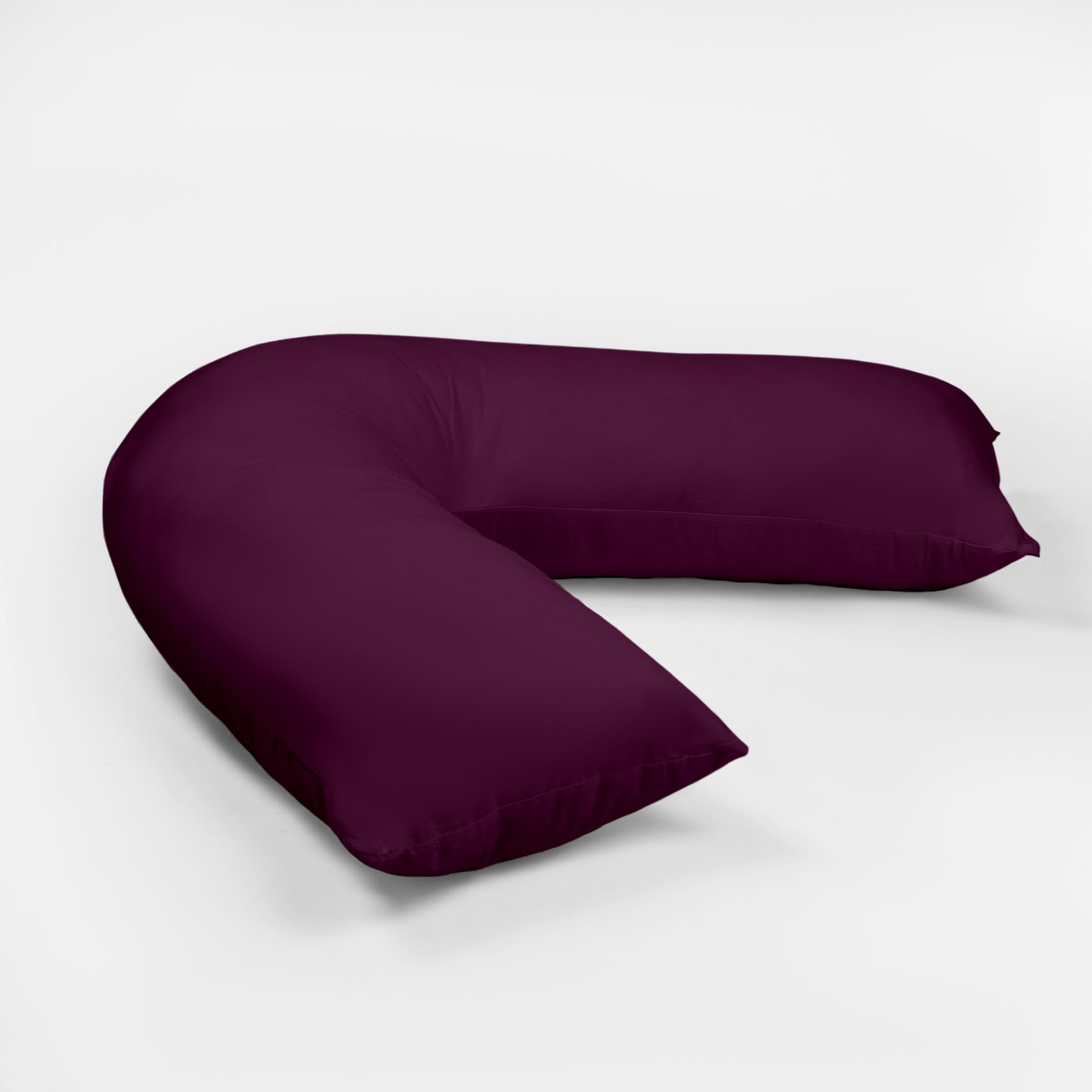 Rohi Orthopaedic V Pillow with Pillowcase – Ideal for Nursing, Pregnancy, and Back Support – Breathable & Hypoallergenic V Shaped Pillows with Complementary V Pillowcase (Aubergine)