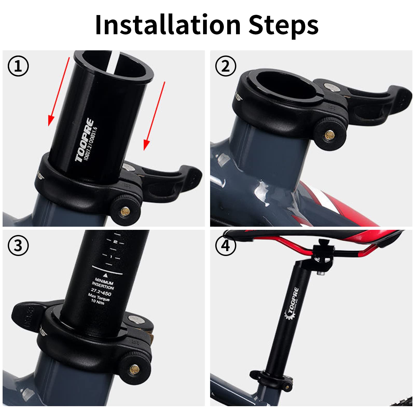 Adattatore Reggisella Bici - Da 27.2mm A 30.8mm, In Lega Alluminio, Per MTB E Strada - Foto 10