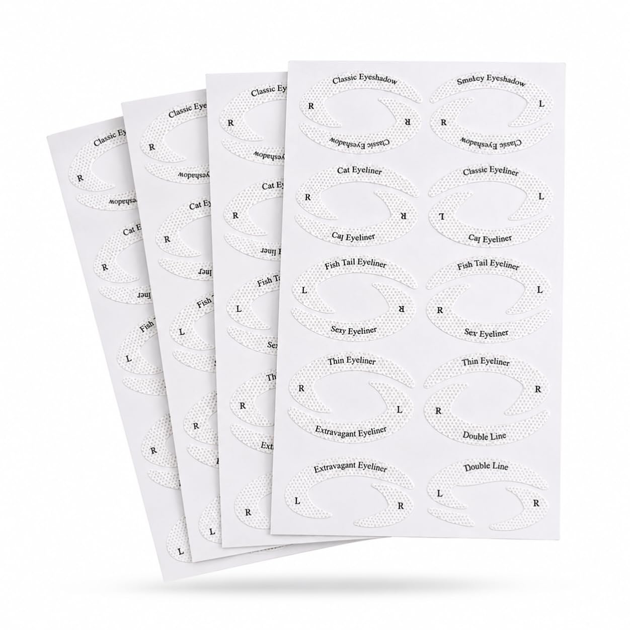 Reusable Eyeliner Stencil Makeup Template Stickers 32 Pair | Cat Eye & Smokey Eye, For Beginners & Pros, Winged Eyeliner Guide, Eyeshadow Tool, Left & Right Pairs-image-19
