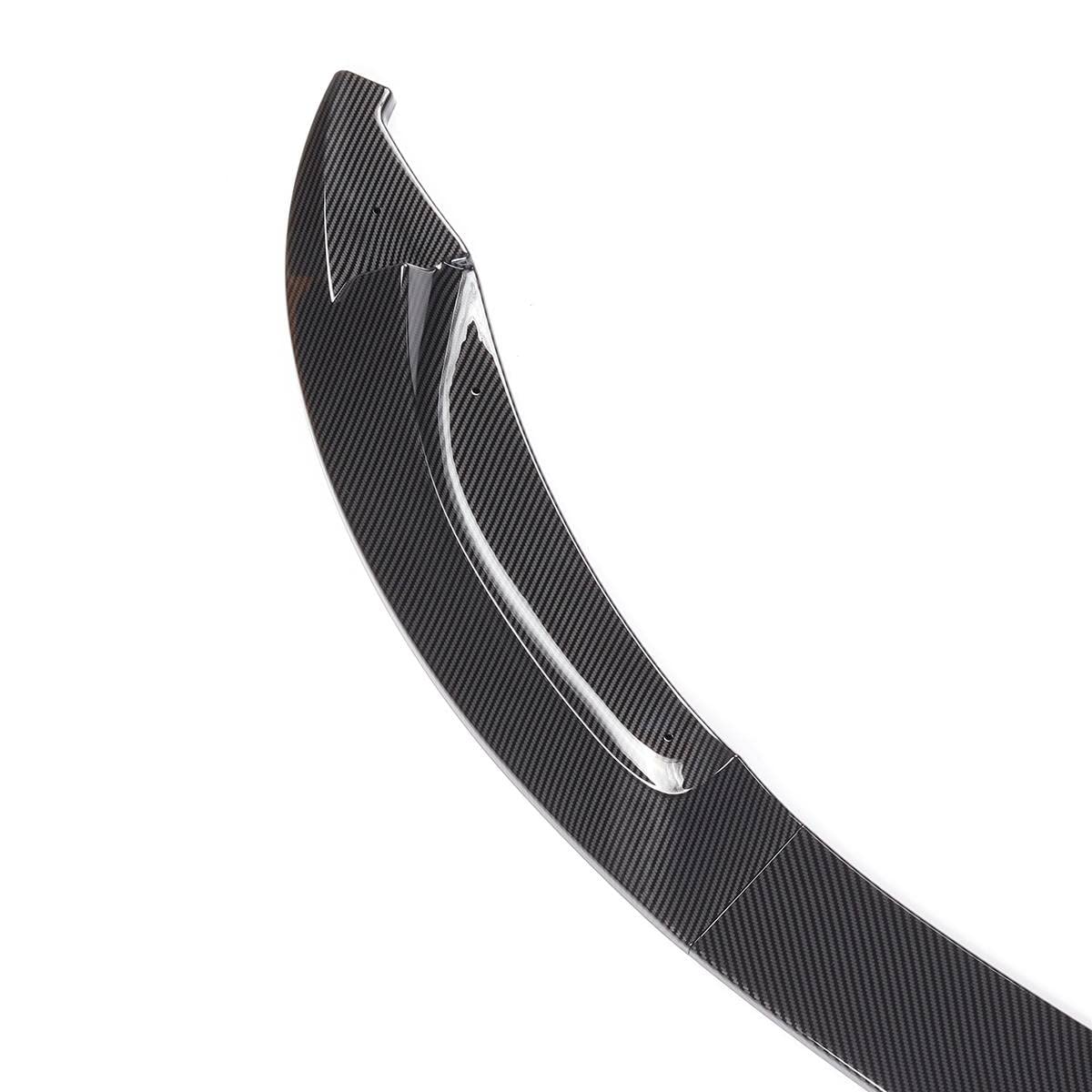 F80 Frontspoiler, Auto Frontstoßstange Spoilerlippe Diffusor Body Kit + Seitensplitter Schürzen Flaps Guard Für BMW F80 M3 F83 F82 M4 2015-2020,Carbon Fiber Look