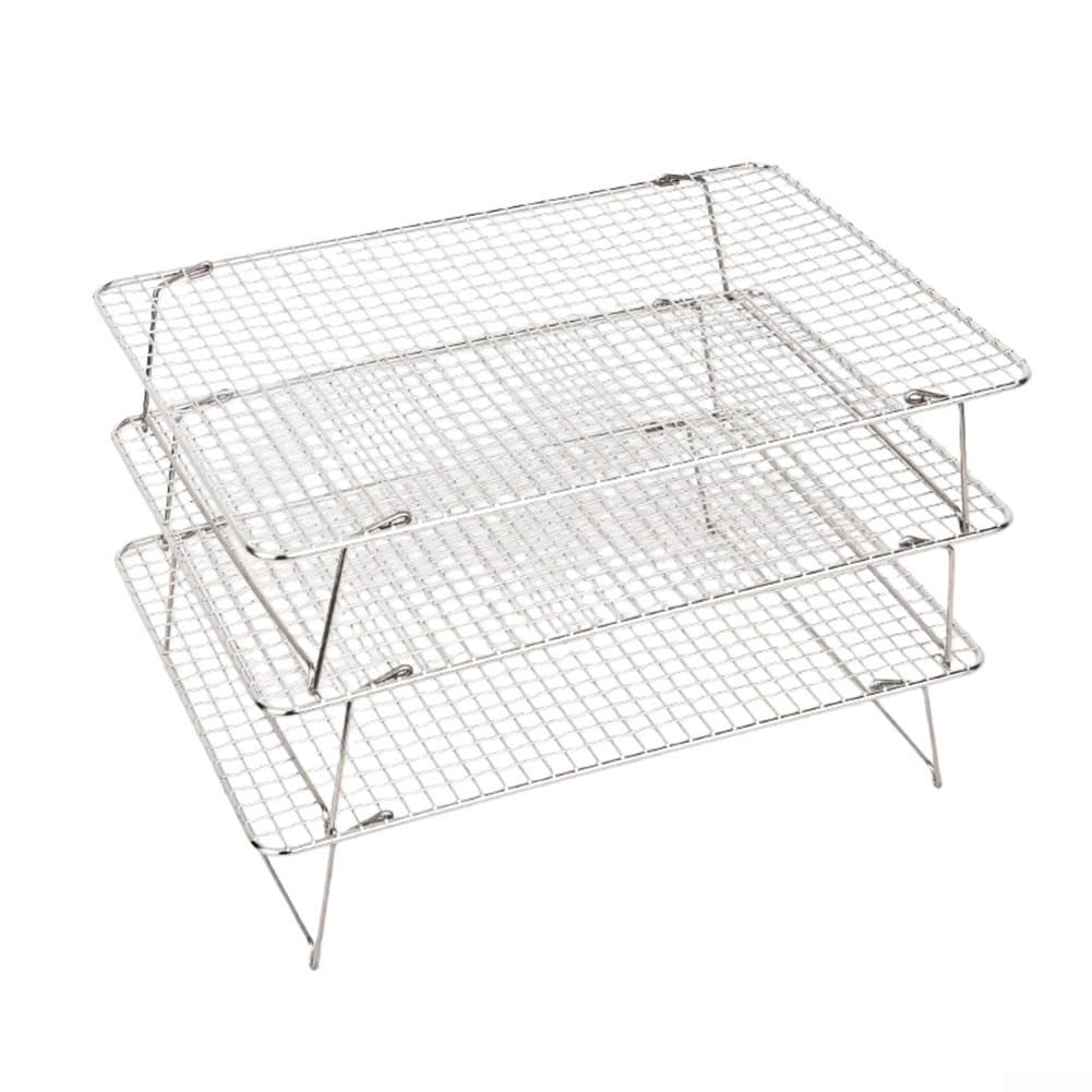Grille Pâtisserie Empilable pour Gâteaux et Cookies(Three-layer)