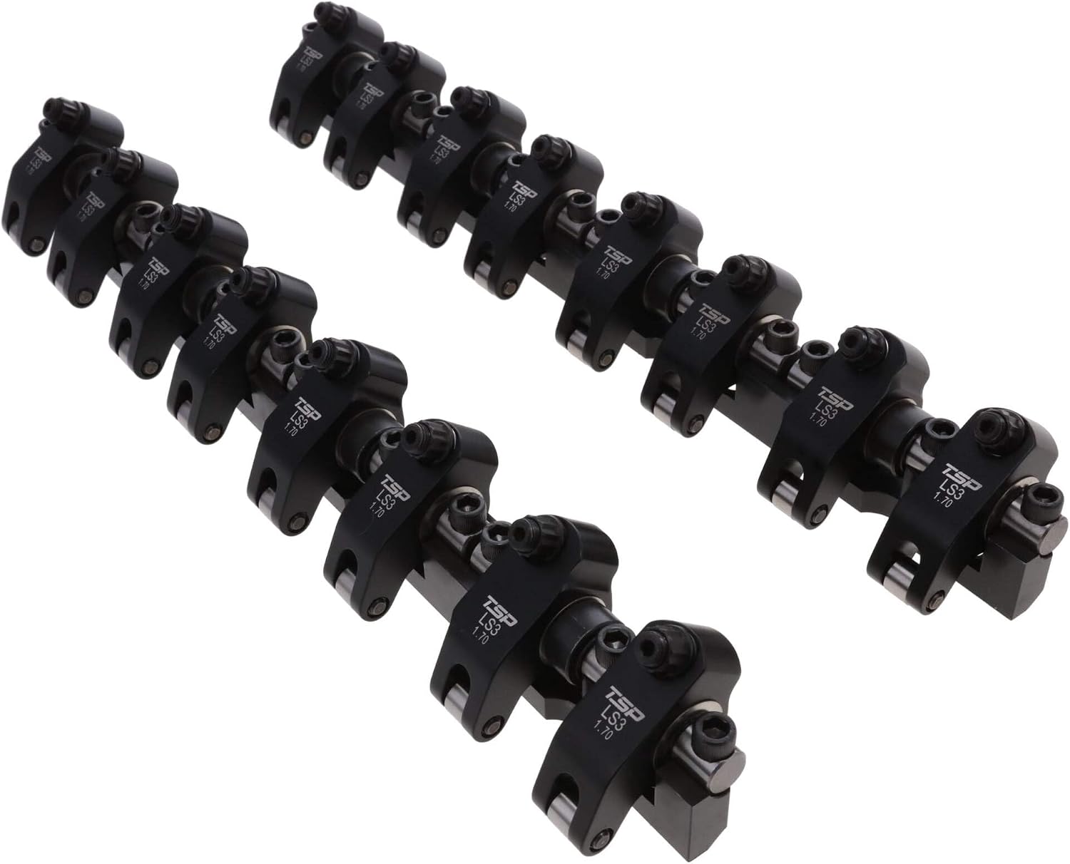 Top Street Performance Aluminum Roller Rocker Arm System 1.7 Ratio Needle Bearing Trunnion Needle Bearing Tip for GM Chevy LS3