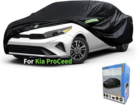 Custom-Fit for Kia Car Cover, Automobiles All Weather Waterproof, Car Cover All Weather Snowproof UV Protection Windproof Outdoor Full car Cover for Kia Proceed