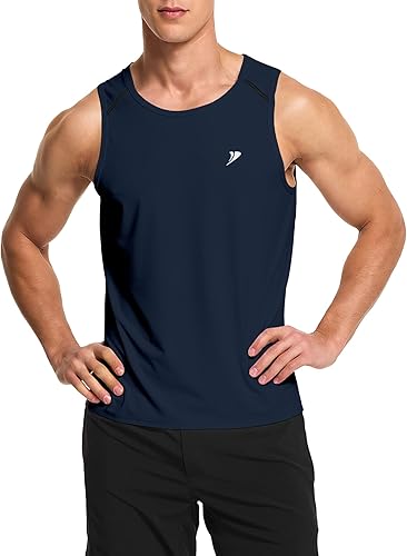 DEMOZU Camiseta sin mangas para correr para hombre, para entrenamiento, gimnasio, atlética, muscular, tallas grandes y altas