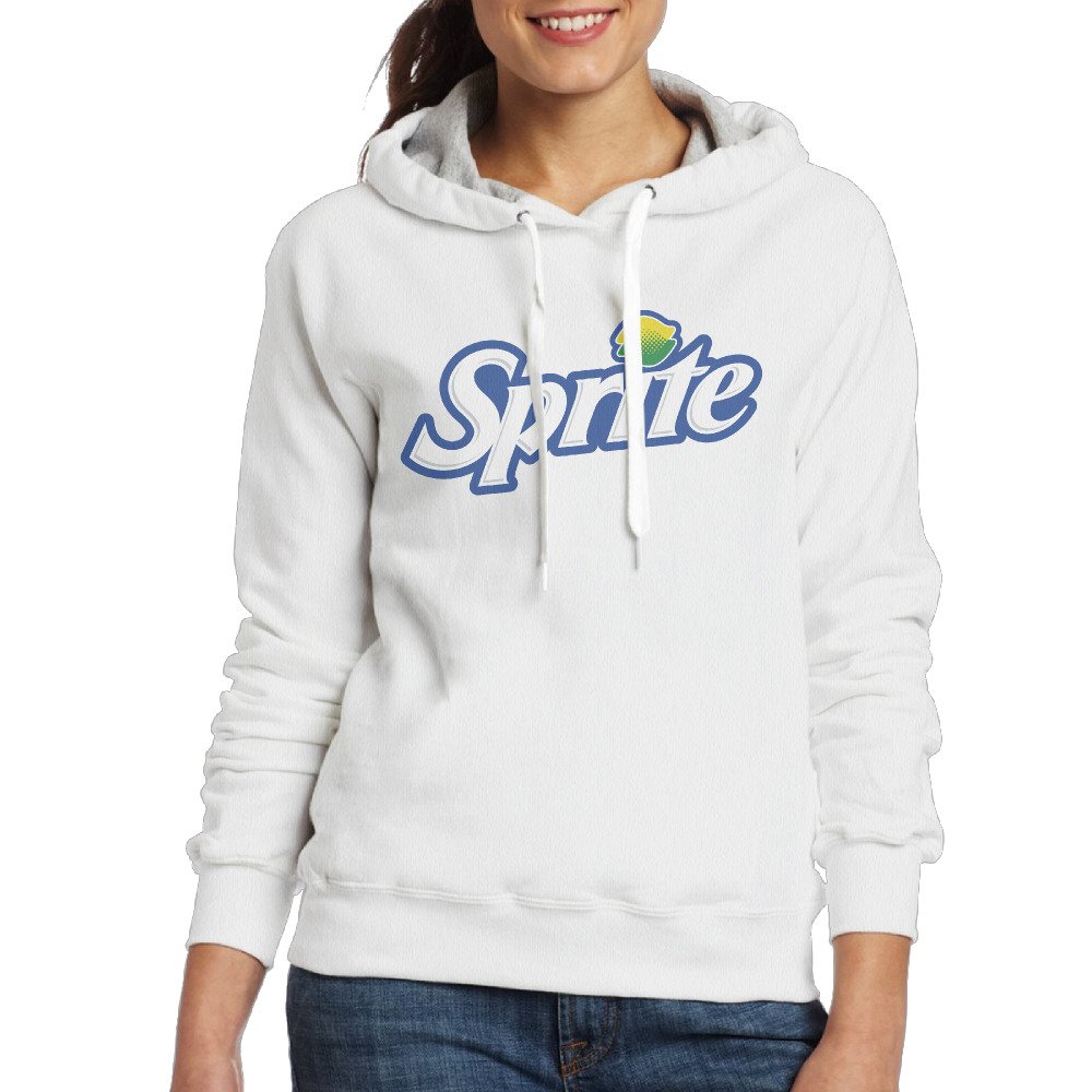 Zengshabi Women's Sprite Logo Hooded Sweatshirt White Apparel