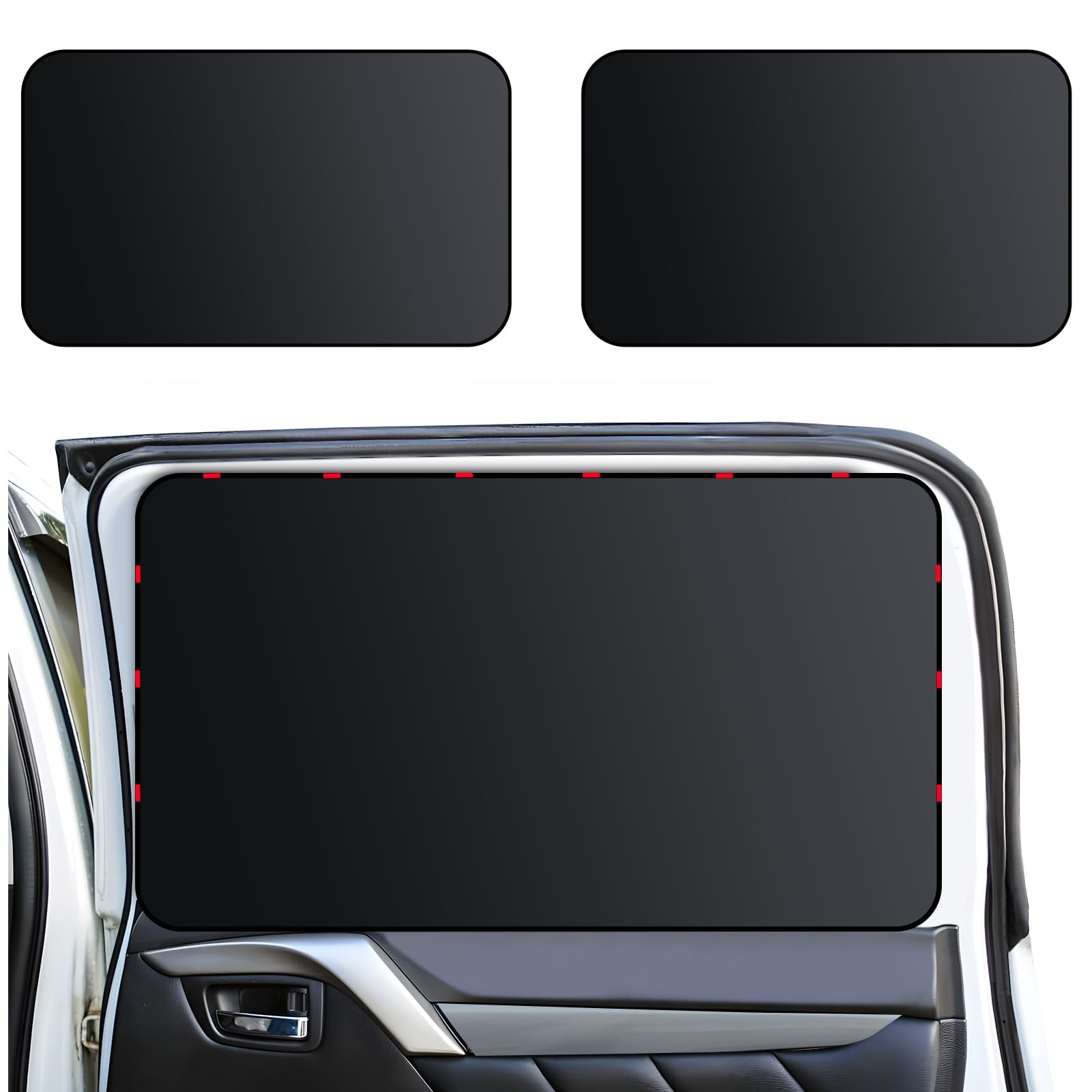 HFFTYU Car Window Shades for Hyundai i30 3 PD / i30N 2017-2025, Magnetic Car Sun Shade Side Window Blackout Covers, UV Blocker Auto Window Blinds Privacy Curtains,Rear 2PCS