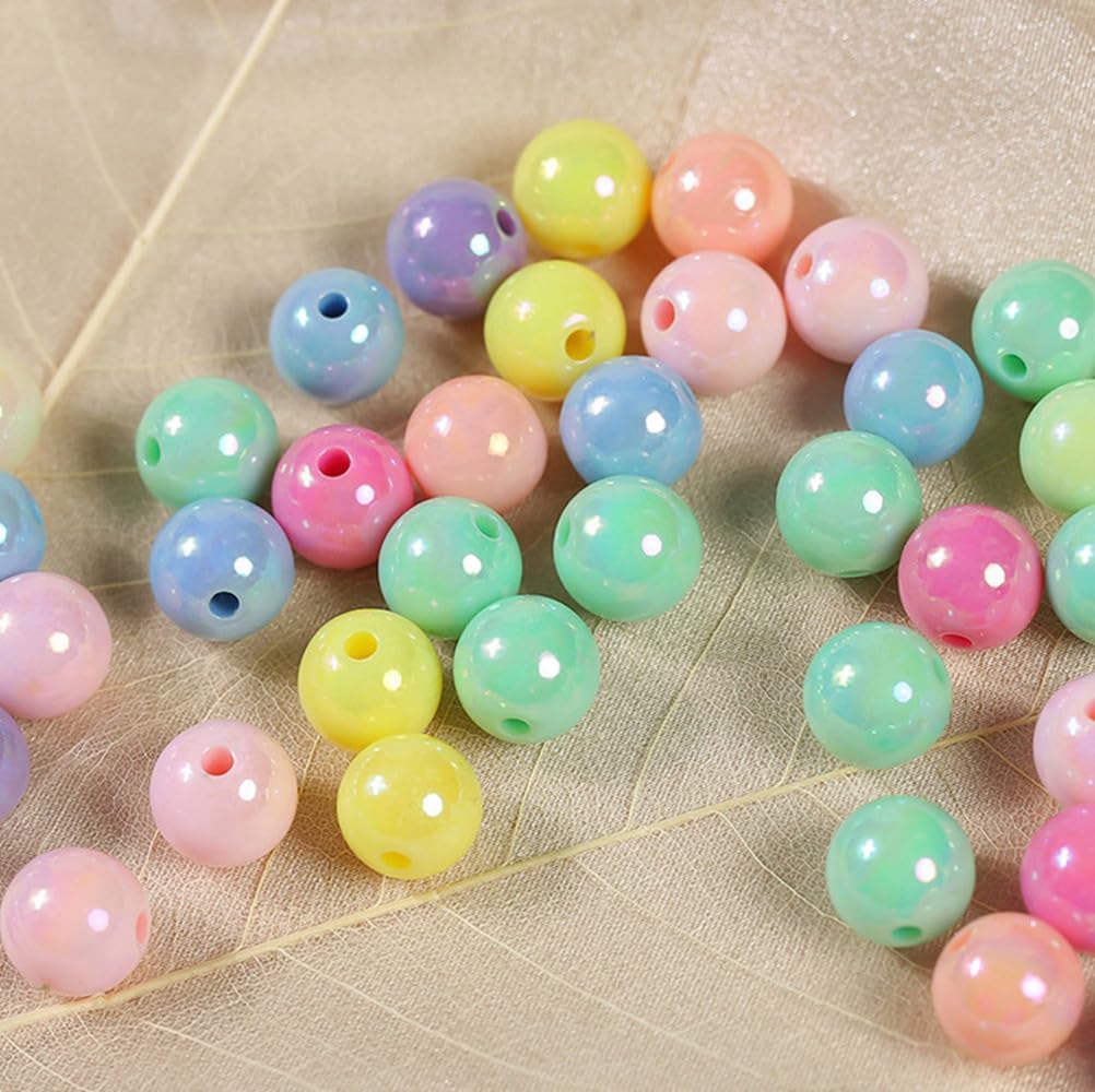 BetterJonny 14mm Assorted Color Acrylic Beads - 200 Pcs Round Rainbow Multicolor Beads for DIY Craft Jewelry Making - Image 5