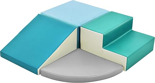 Miniatura 7 de Juego de espuma suave para escalar y gatear, 4 piezas de bloque de espuma suave y segura, juego de escalada suave para interiores para preescolares,