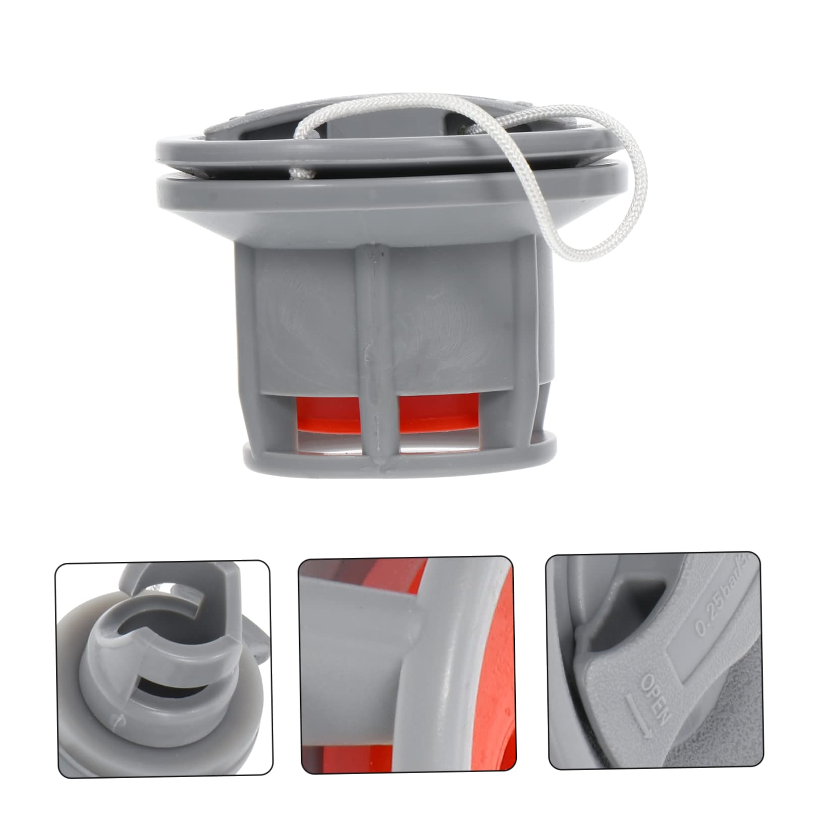 POPETPOP Kajak-Adapter Ersatz Luft Bootsventil schlauchboot Hochdruckventile Bootszubehör Boot Gas Check Ventiladapter Pumpenadapter Umweltschutz-PVC Grey
