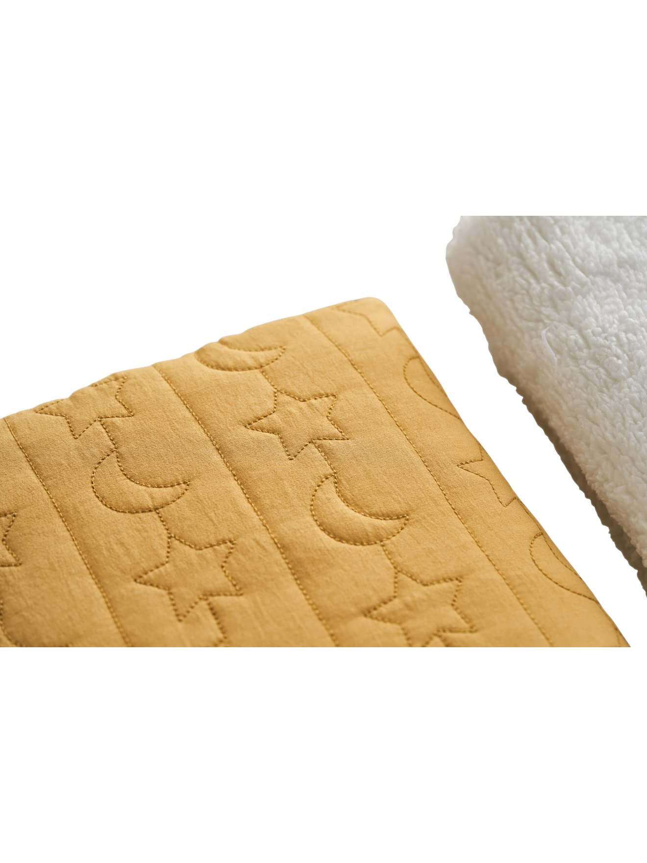 Vertbaudet Baby Bettumrandung/Polster für Laufgitter „Schäfchen“ Oeko-Tex wollweiß/gelb ONE Size
