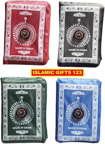 Miniatura 5 de 4 alfombrillas de oración de viaje portátiles con brújula, alfombra de oración de poliéster impermeable, tapete de oración de viaje musulmán, para