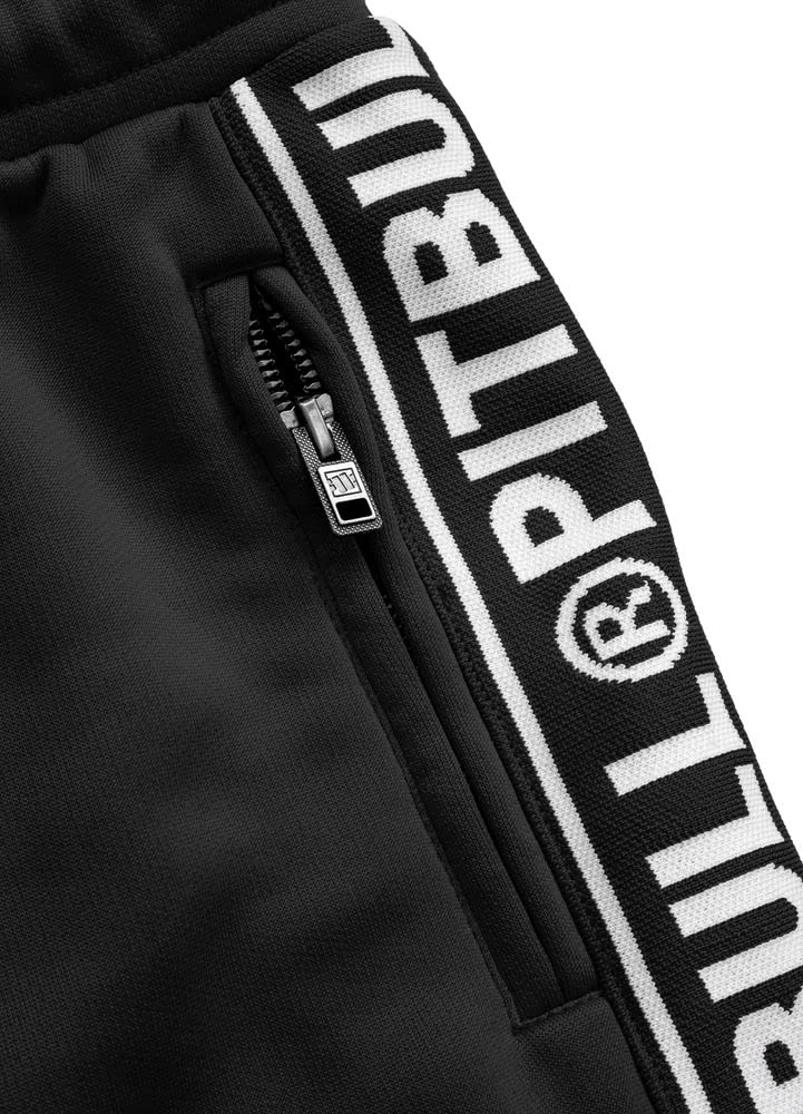PITBULL - Pantalon Chandal Hombre Oldschool Tape Logo, Pantalón Chándal Entrenamiento, Pantalones Deportivos Hombres Regular Fit, Pantalones Chandal Largos, Sweatpants Men