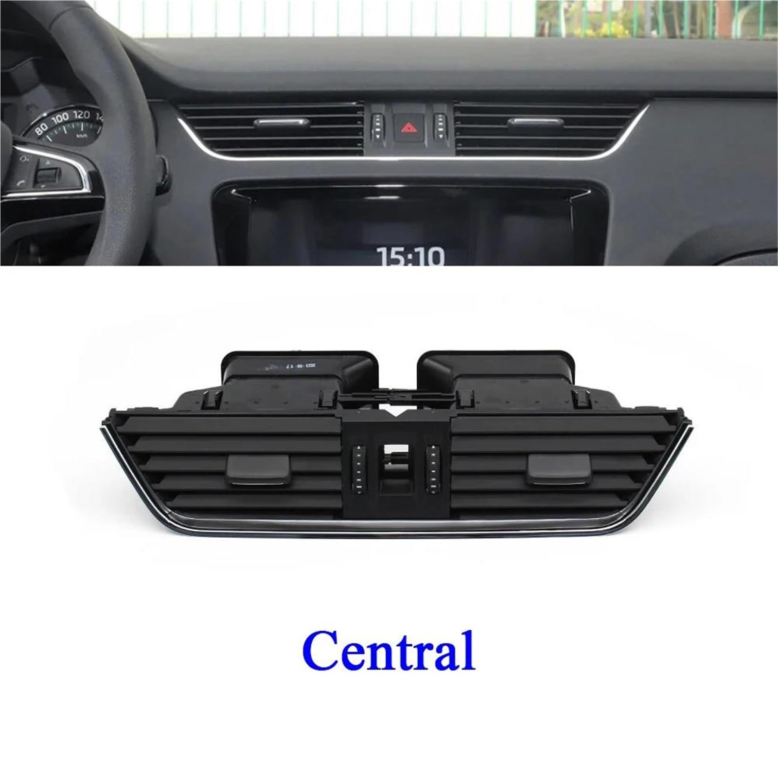 Auto Bocchette Aria Condizionata Per Skoda Per Octavia 3 A7 5E Per MK3 2015-2021 griglia ventilazione anteriore posteriore cruscotto auto gruppo 5E0820951 5E0819702 5ED819203(Central 1PC)