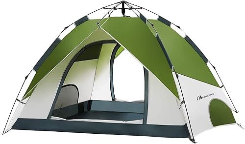 Miniatura 13 de MOON LENCE Tienda de campaña familiar desplegable para 4 personas, carpa portátil instantánea/automática impermeable a prueba de viento para