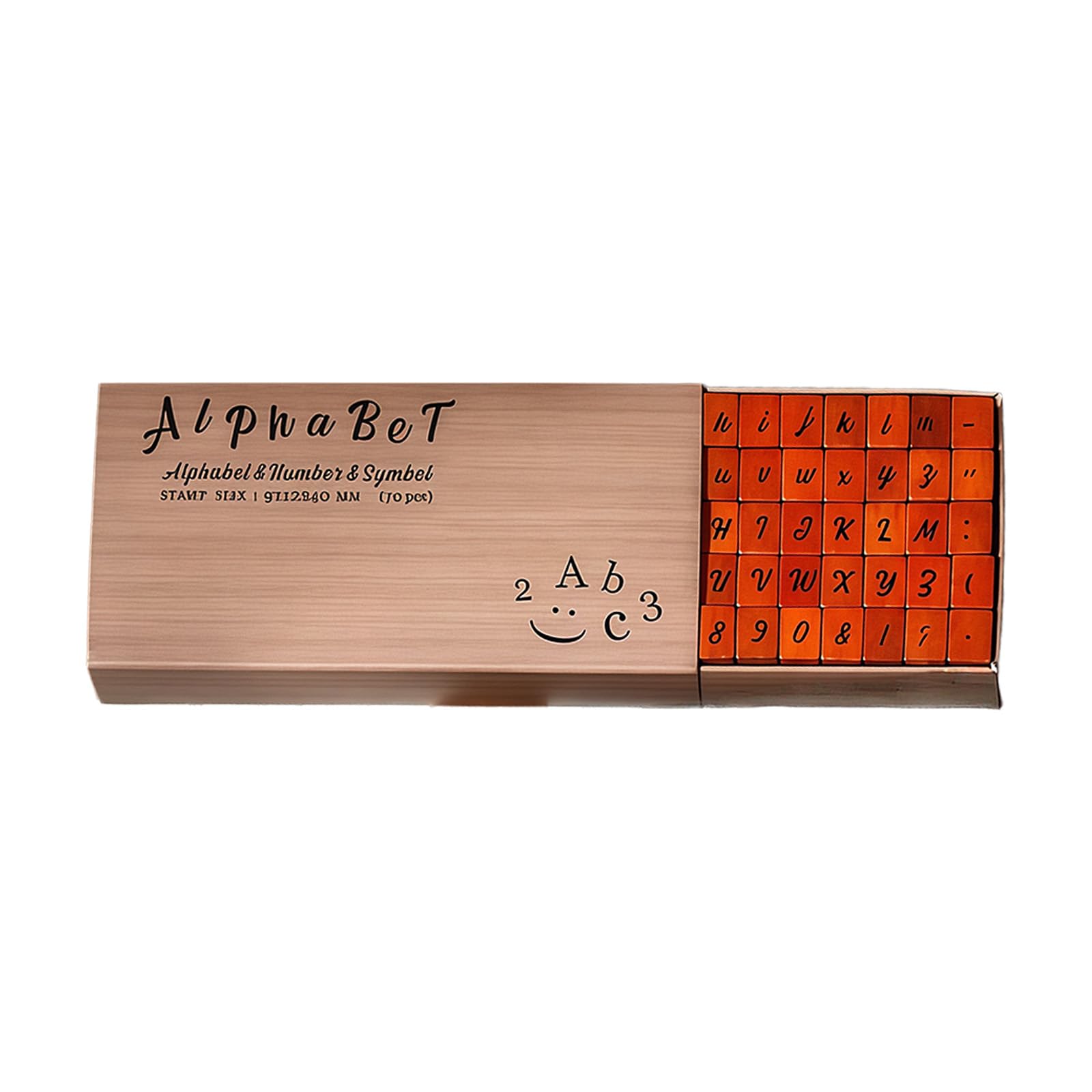 70Pcs Retro Wooden Craft Stamper Letter Number Symbols Rubber Stamper for Scrapbooking Card Making Invitation Handcraft Rubber Postage
