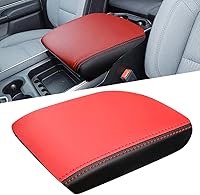 Vista 8 de Cubierta de consola central de cuero antiarañazos con reposabrazos para 2019 2020 2021 2022 2023 2024 2025 Dodge RAM 1500 2500 3500, accesorios