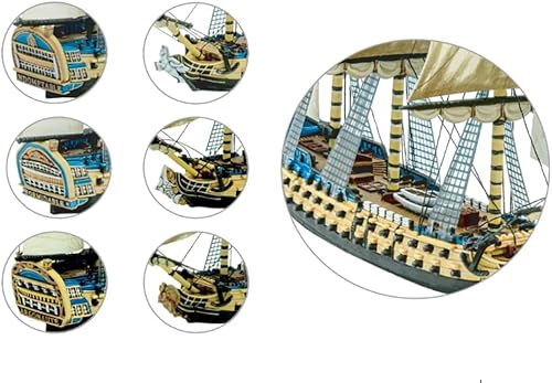 Miniatura 3 de WarLord Black Seas The Age of Sail Armada francesa 3rd Rates of Renown for Black Seas Table Top Ship Combat Battle War Game 792012002, sin pintar