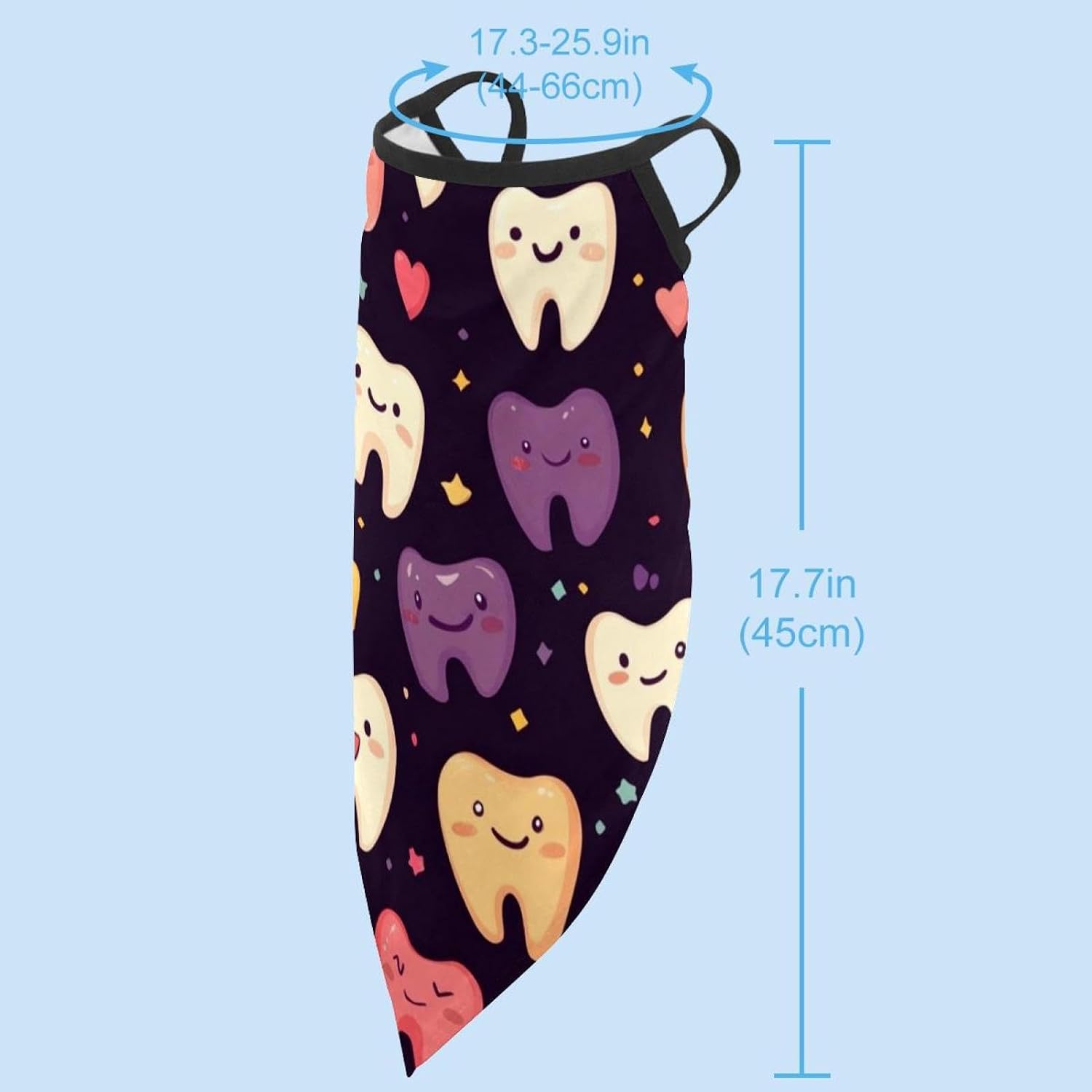4 Pack Cute Dental - 2024-12-10T165400.387 Neck Gaiter Face Cover Scarffor Skiing Fishing Hiking Cycling