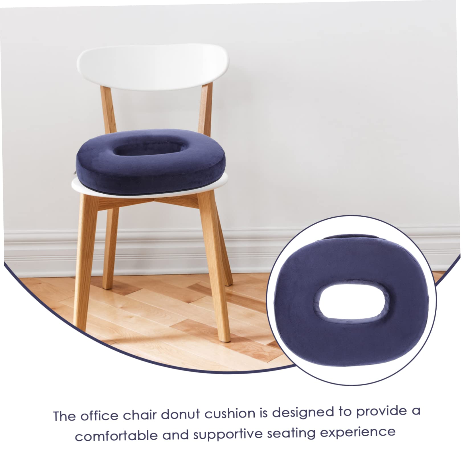 Cojín de Asiento Donut Portátil de Felpa, Ergonómico para Oficina y Viaje